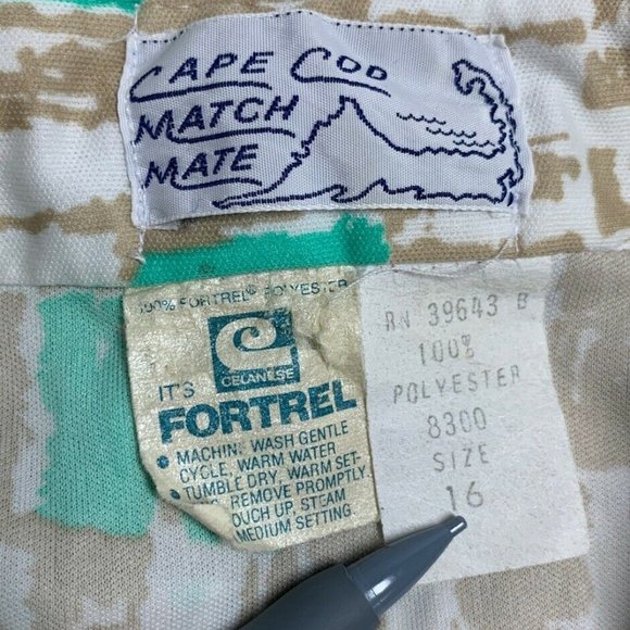 Vtg Cape Cod Match Mates Women's Geometric Shirt - Picture 2 of 5